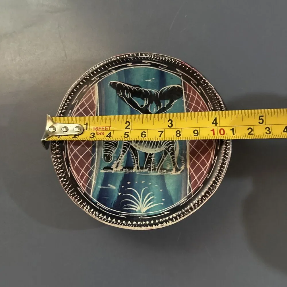 African Stone Bowl 4 Inch Round Decorative Zebra Originally $60